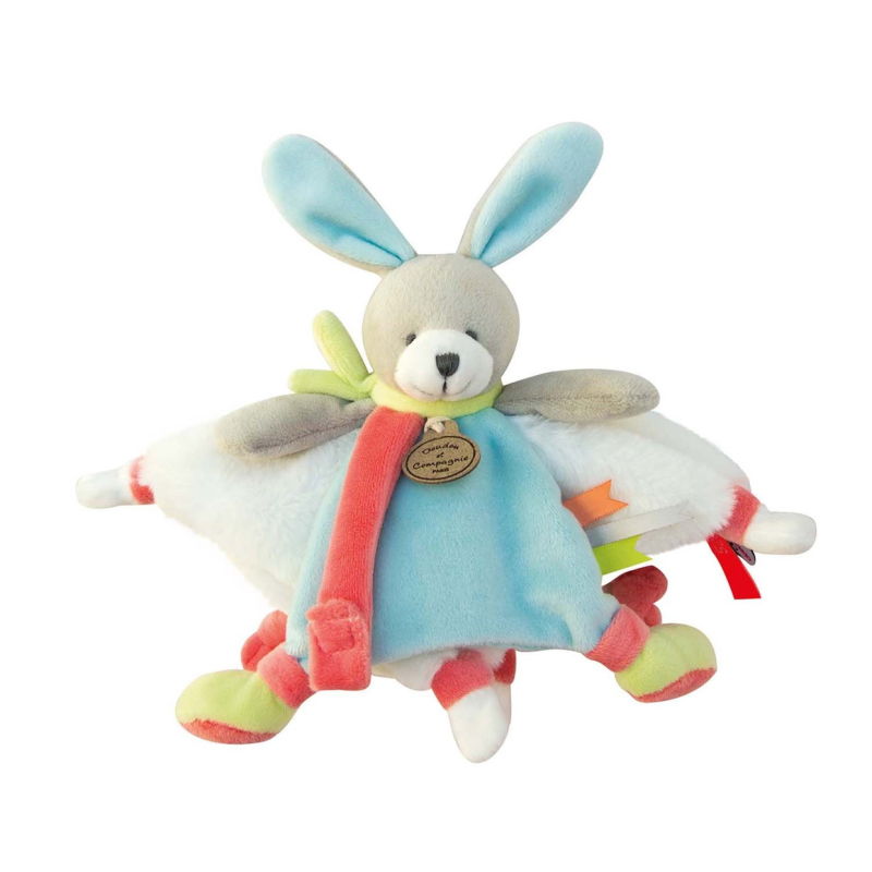  tatoo baby comforter rabbit blue orange green 